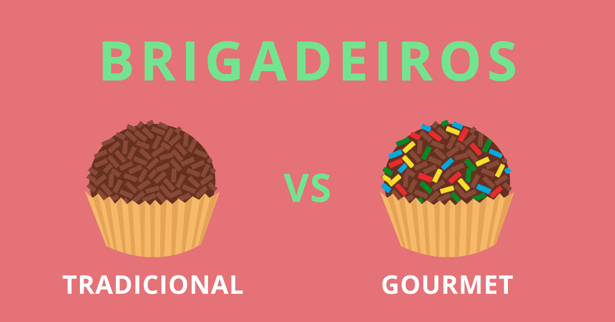 Diferença entre brigadeiro tradicional e gourmet